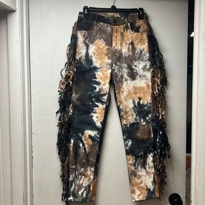 Daisy fringe jeans medium